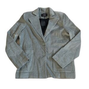 Ozai N Ku Blazer Jacket Womens Small Corduroy Seafoam Mint Blue Green Lined New